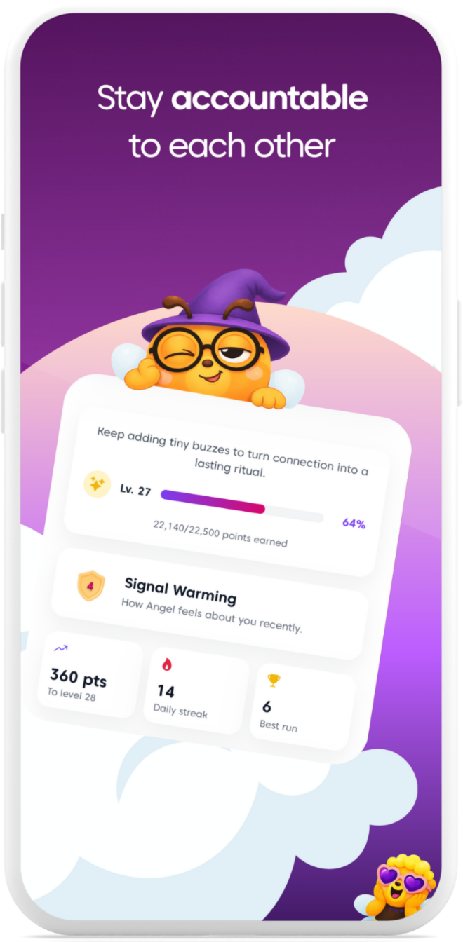 Swooni app graphic showing accountability and progress