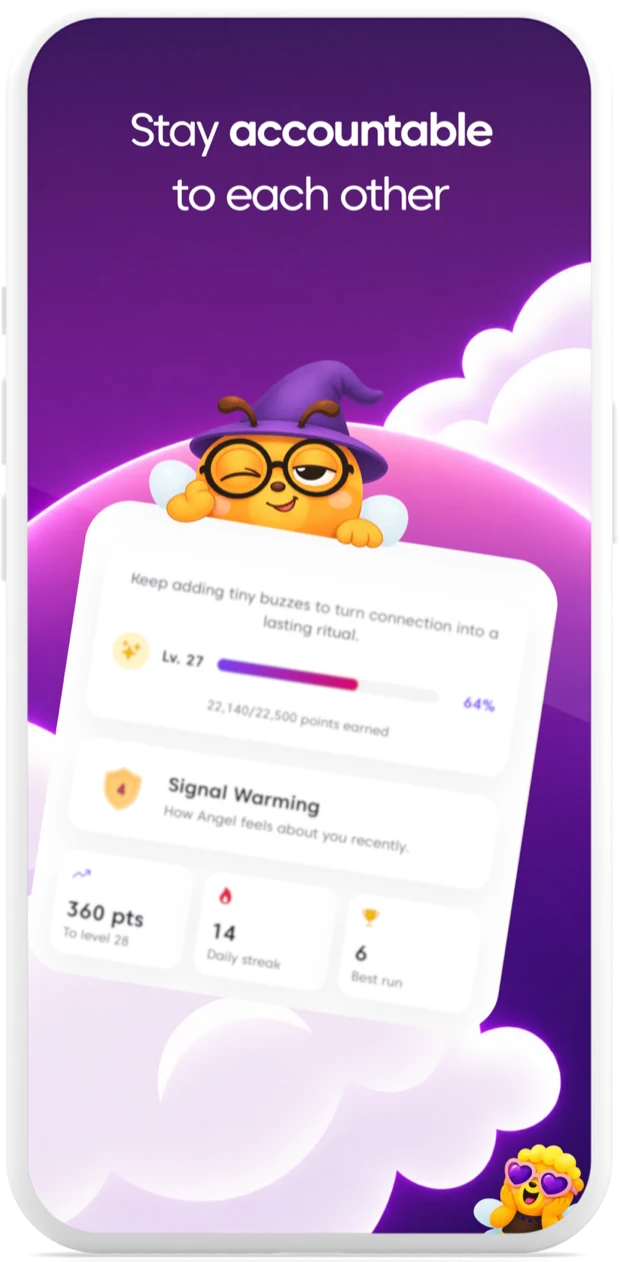 Swooni app graphic showing accountability and progress